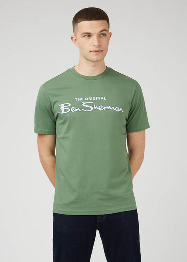 Ben Sherman T-shirts Signature logo tee - rich fern