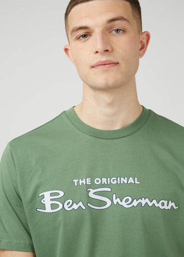 Ben Sherman T-shirts Signature logo tee - rich fern