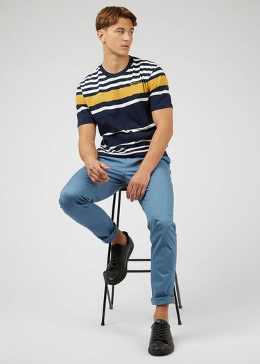 Ben Sherman T-shirts Engineered stripe tee - dark navy