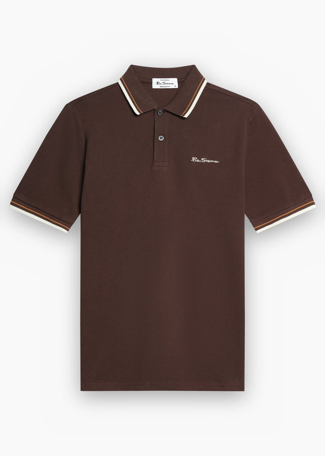 Ben Sherman Polos Signature pique polo - chestnut