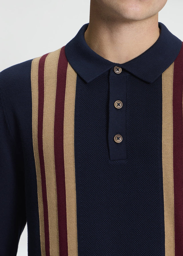 Ben Sherman Long Sleeve Polos Ls mod polo - dark navy