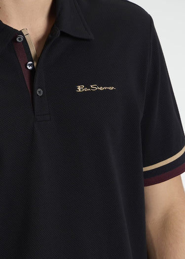 Ben Sherman Polo's Cuff detail polo - black