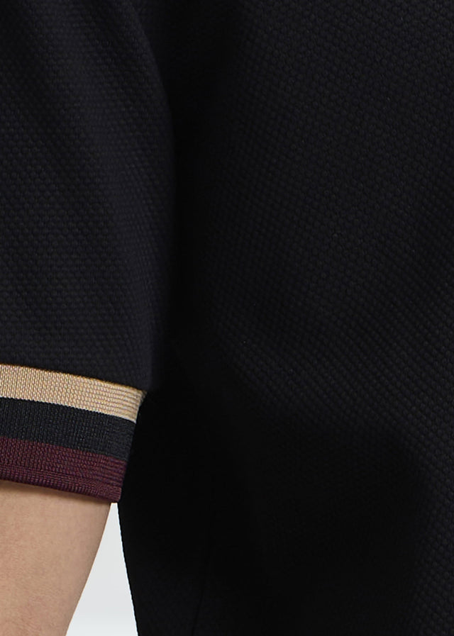 Ben Sherman Polos Cuff detail polo - black