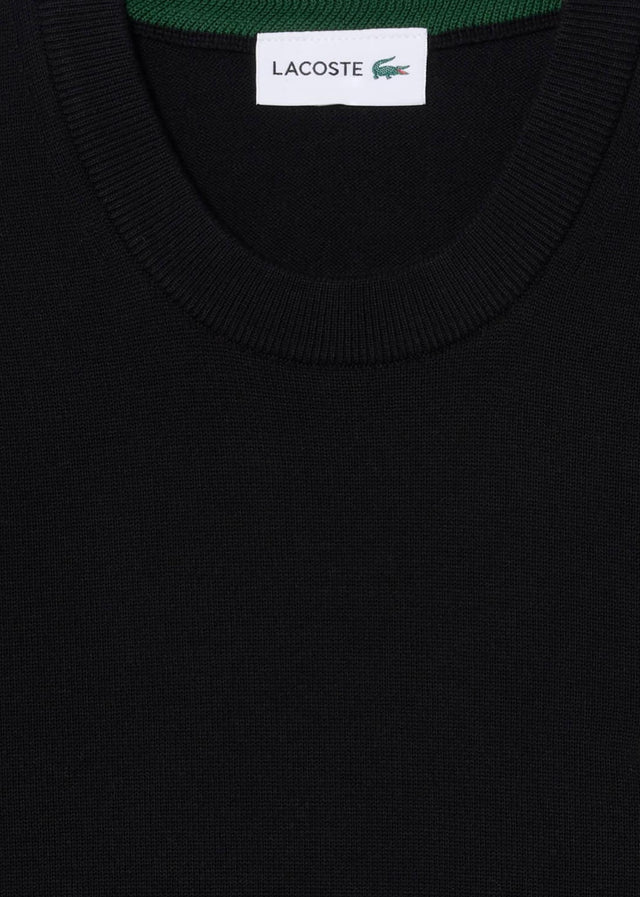 Lacoste Sweaters Regular fit crew neck sweater - black