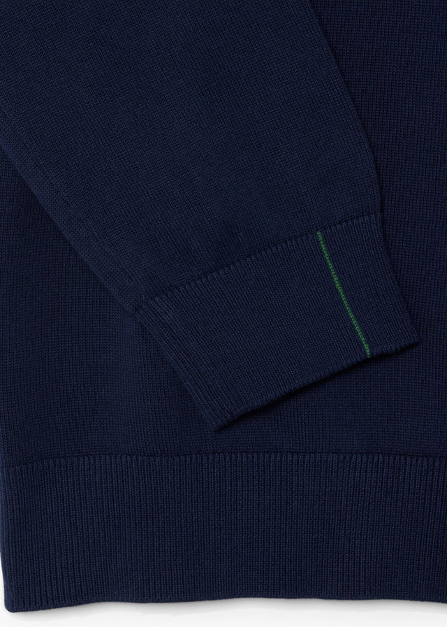Lacoste Sweaters Regular fit crew neck sweater - navy blue