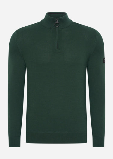 Barbour International Truien Cotton half zip knit - pine grove