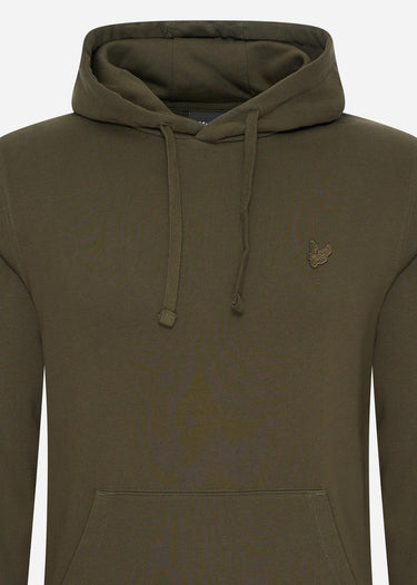 Lyle & Scott Hoodies Tonal eagle pullover hoodie - olive