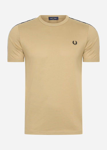 Fred Perry T-shirts Contrast tape ringer t-shirt - warmstone oatml