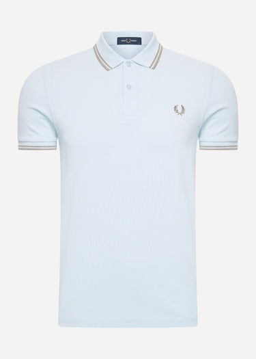 Fred Perry Polo's Twin tipped fred perry shirt - lightice warmgrey