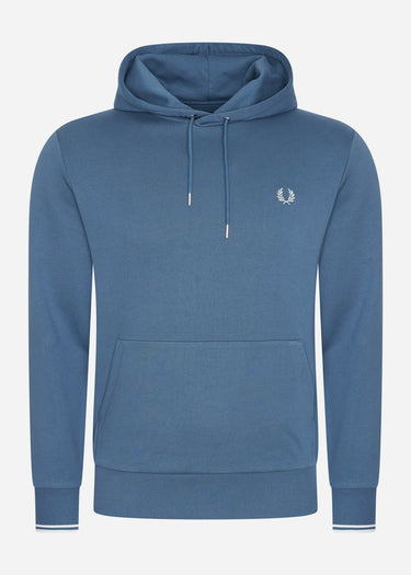 Fred Perry Hoodies Tipped hooded sweatshirt - midnight blue light ice