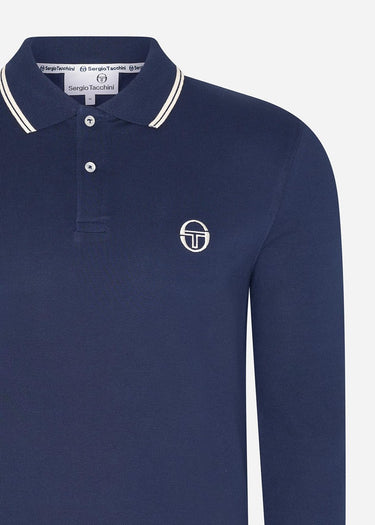 Sergio Tacchini Polo's Sergio 020 ls polo shirt - maritime blue gardenia