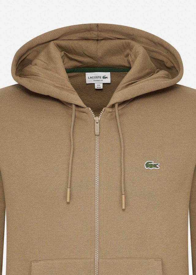 Lacoste Cardigans Zip through hoodie - cookie