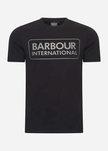 Barbour International T-shirts Essential large logo tee - black pewter