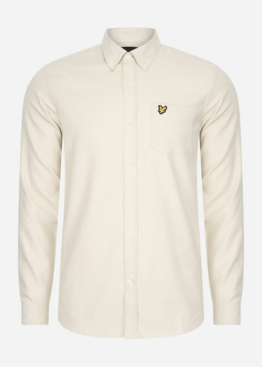 Lyle & Scott Overhemden Plain flannel shirt - cove