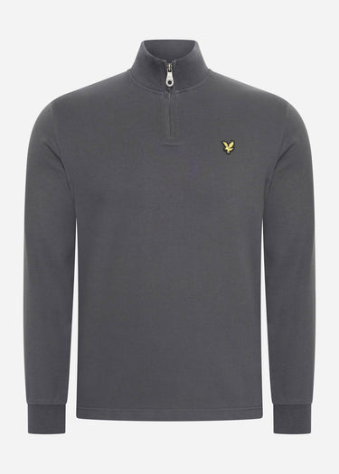 Lyle & Scott Truien Interlock quarter zip - gunmetal