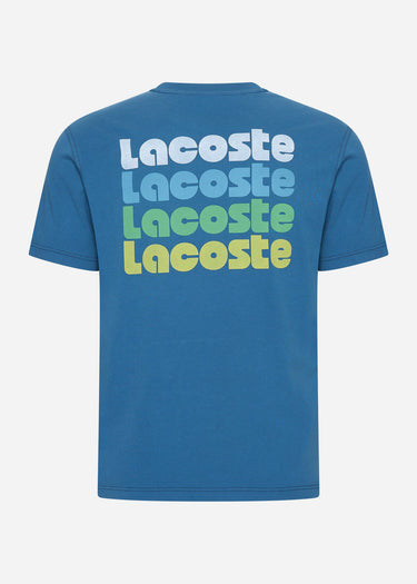Lacoste T-shirts Lacoste backprint tee - globe