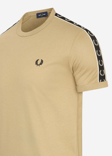 Fred Perry T-shirts Contrast tape ringer t-shirt - warmstone oatml