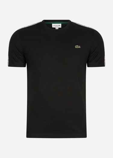 Lacoste T-shirts Contrast stripe t-shirt - black