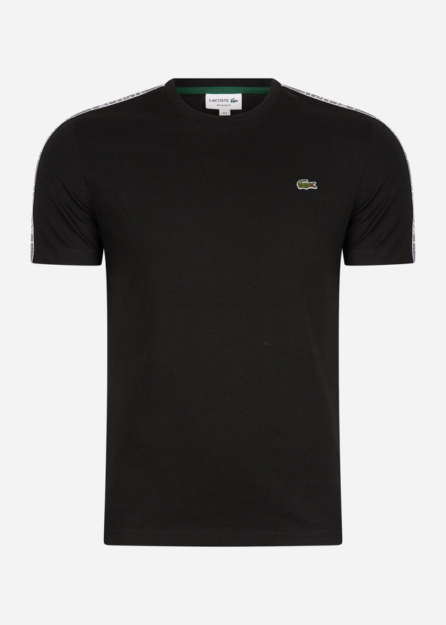 Lacoste T-shirts Contrast stripe t-shirt - black