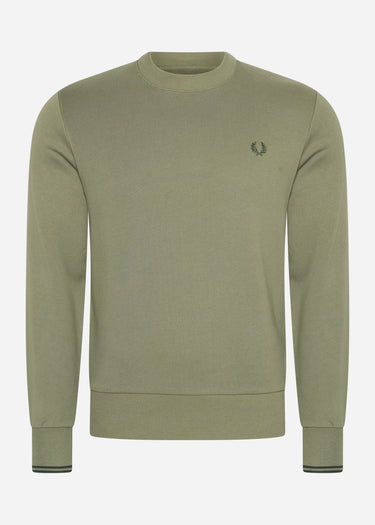 Fred Perry Truien Crew neck sweatshirt - laurel wreath green night green