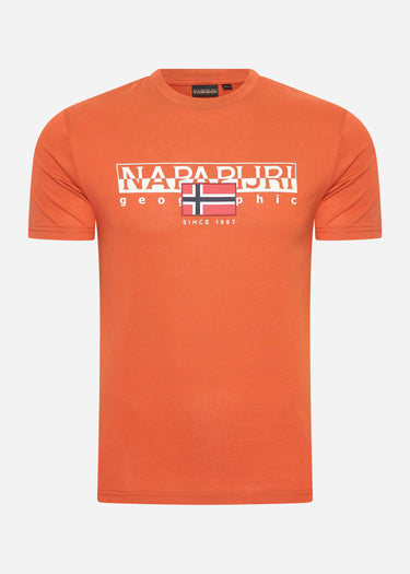 Napapijri T-shirts Aylmer t-shirt - orange burnt