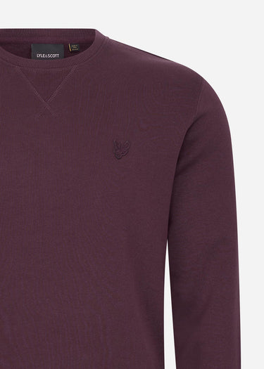 Lyle & Scott Truien Tonal eagle crew neck sweatshirt - burgundy