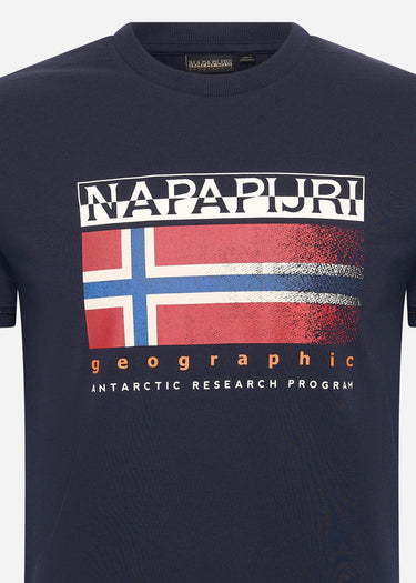 Napapijri T-shirts Kreis t-shirt - blue marine