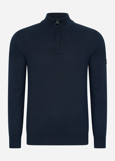Barbour International Truien Cotton half zip knit - international navy