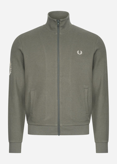 Fred Perry Vesten Laurel wreath sleeve track jacket - field green