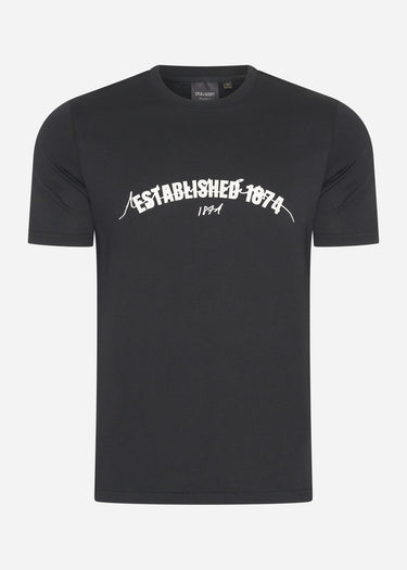Lyle & Scott T-shirts Established 1874 graphic t-shirt - jet black