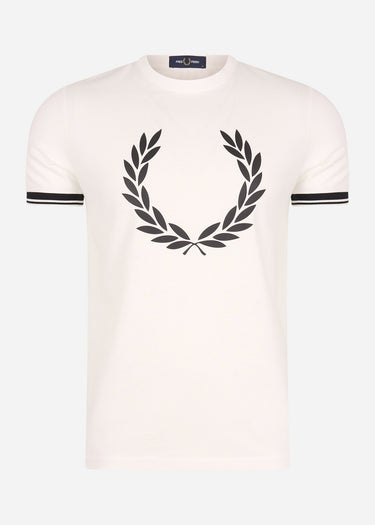 Fred Perry T-shirts Printed Laurel wreath t-shirt - snow white