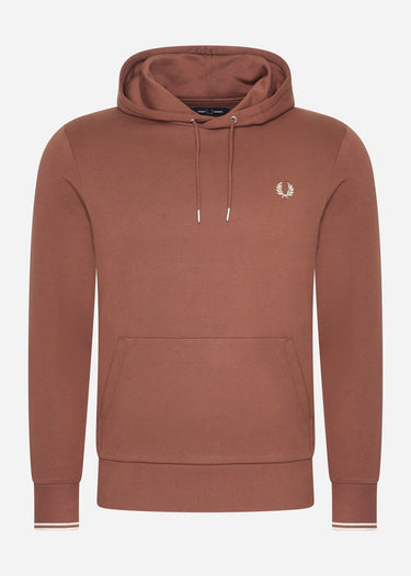 Fred Perry Hoodies Tipped hooded sweatshirt - whiskey brown porridge marl