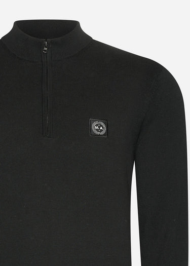 Marshall Artist Truien Siren knitted 1/4 zip - black