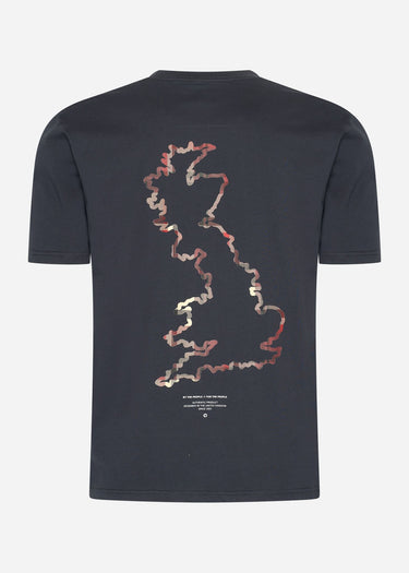 Marshall Artist T-shirts UK ism map t-shirt - navy