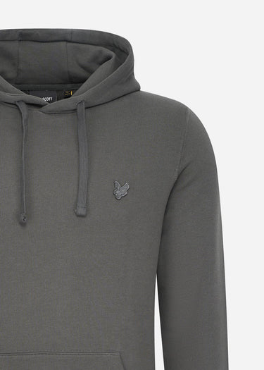 Lyle & Scott Hoodies Tonal eagle pullover hoodie - gunmetal