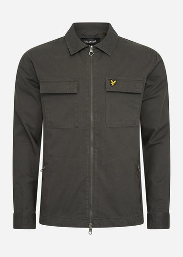 Lyle & Scott Overshirts Cotton twill overshirt - gunmetal