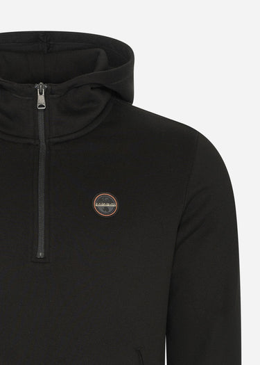 Napapijri Hoodies Badge halfzip hoodie - black