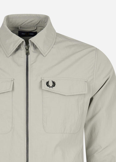 Fred Perry Overshirts Zip overshirt - limestone