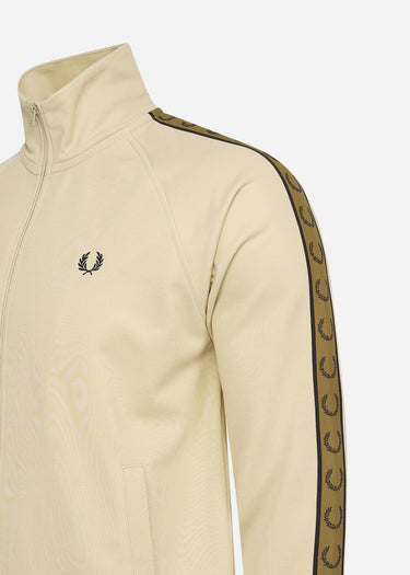 Fred Perry Vesten Contrast tape track jacket - oatmeal shaded stone