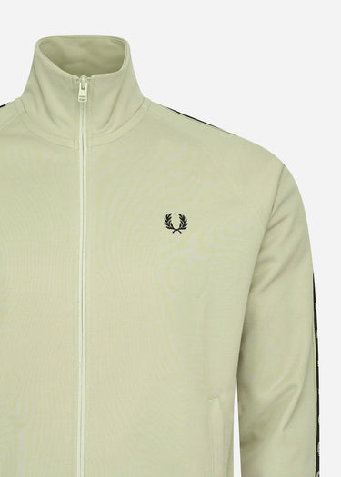 Fred Perry Vesten Contrast tape track jacket - light oyster black