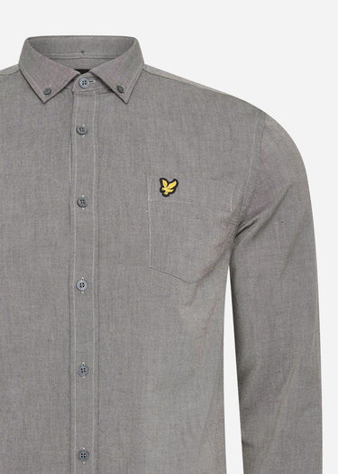 Lyle & Scott Overhemden Regular fit light weight oxford shirt - cove mountain moss