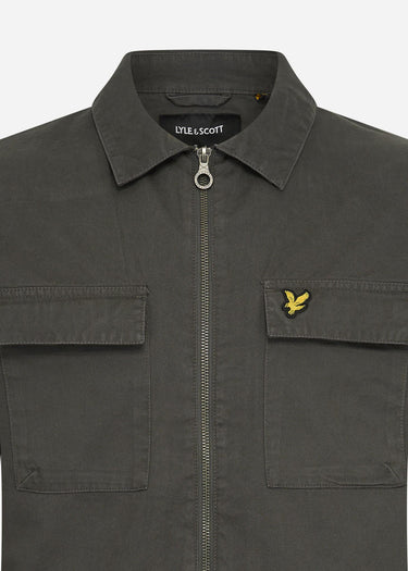 Lyle & Scott Overshirts Cotton twill overshirt - gunmetal