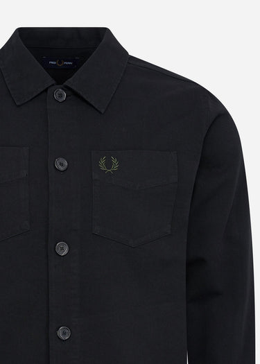 Fred Perry Overshirts Twill overshirt - black