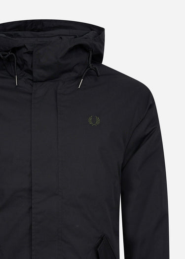 Fred Perry Jassen Short padded parka - black