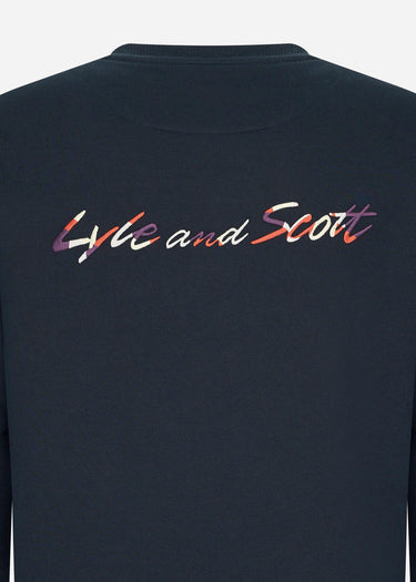 Lyle & Scott Truien Multi embroidery crewneck - dark navy