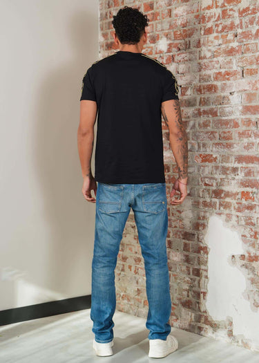 Fred Perry T-shirts Contrast tape ringer t-shirt - black champagne