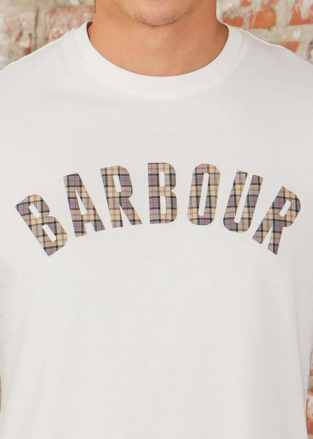 Barbour T-shirts Barbour berwick tartan t-shirt - whisper white