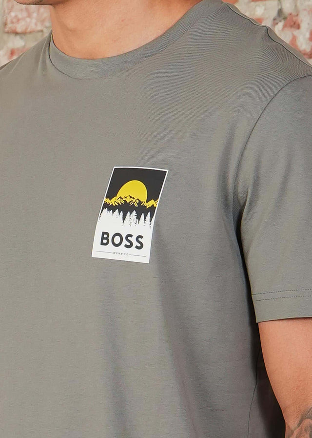 Hugo Boss T-shirts Te_plain - open grey