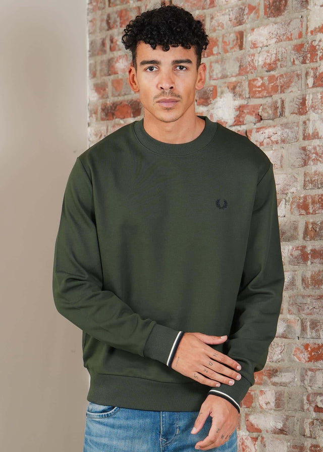 Fred Perry Sweaters Crew neck sweatshirt - crtgrn snwt nvy