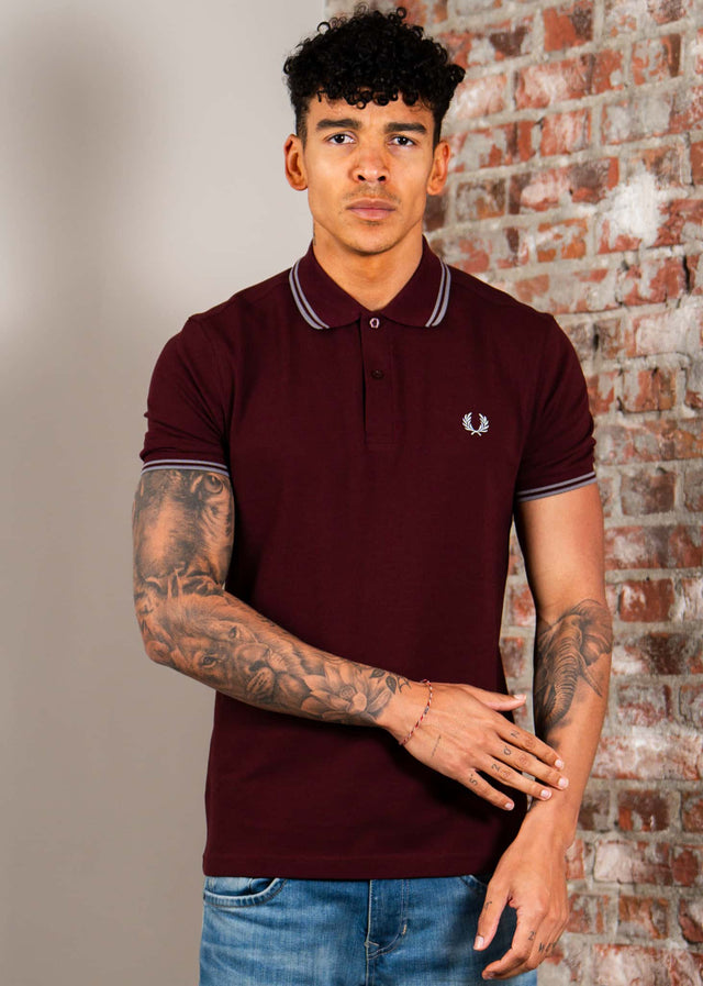 Fred Perry Polos Twin tipped fred perry shirt - oxblood stockport blue